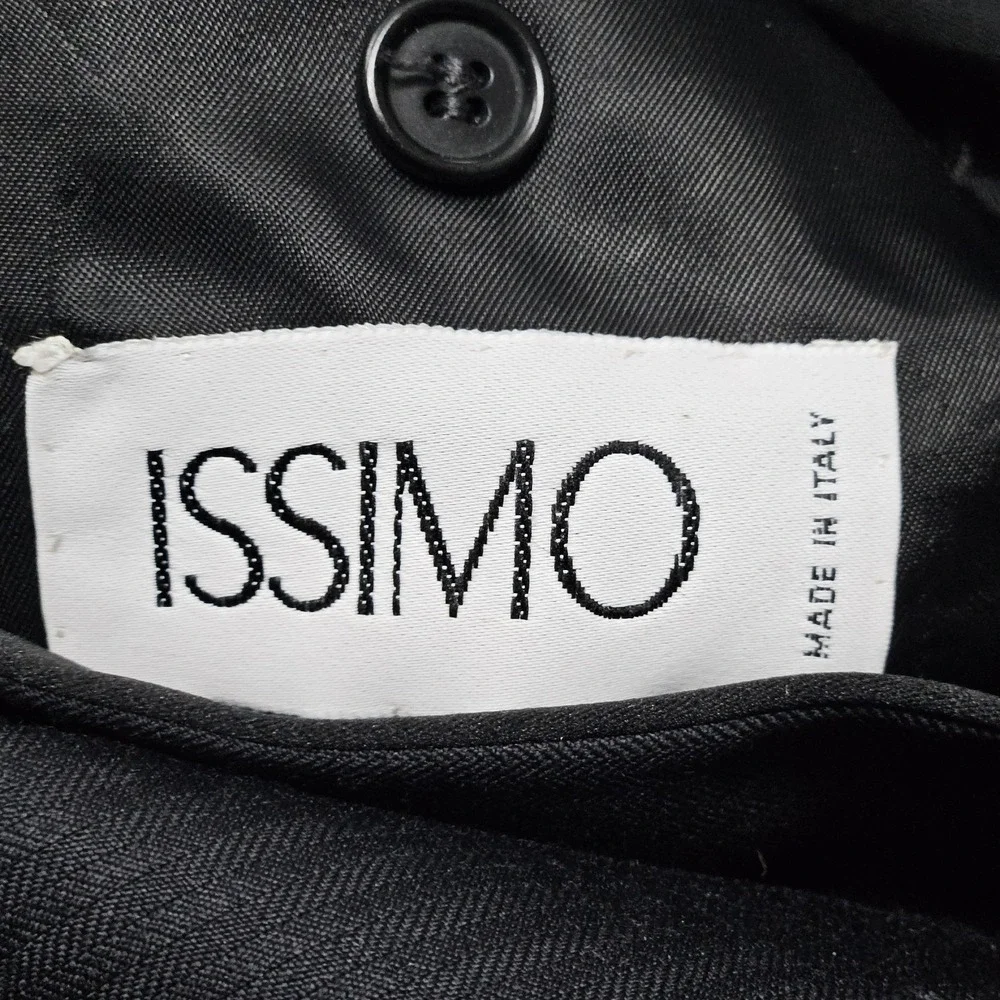 Issimo Blazer Men's 40 S Black 100% Wool‎ Tuxedo Suit Jacket Career Formal Italy